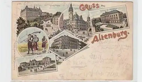 35958 Ak Lithographie Gruss aus Altenburg 1897