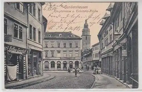 57427 Ak Sondersheusen Hauptstrasse und Trinitatis Kirche 1908