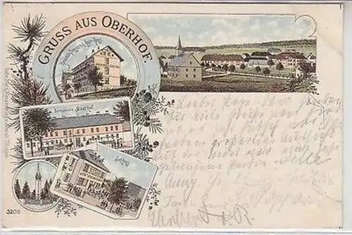 59396 Ak Lithographie Gruß aus Oberhof 1899