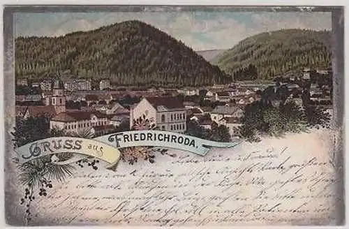 42518 Ak Lithographie Gruss aus Friedrichroda 1902