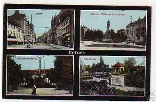 15170 Mehrbild Ak Erfurt Kriegerdenkmal usw. um 1915