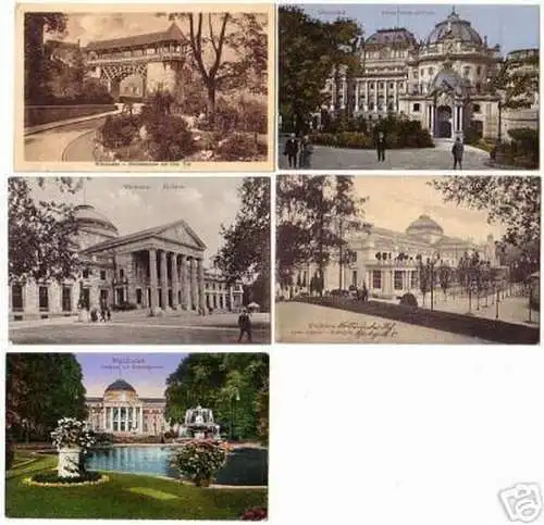 10235/5 Ak Wiesbaden Heidenmauer usw. um 1910