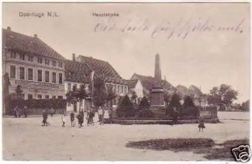 20377 Ak Dobrilugk N./ L. Hauptstraße um 1915