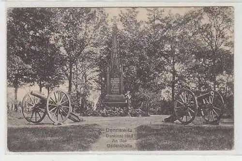 43864 Ak Dennewitz Denkmal 1813 an der Gedenkhalle 1913