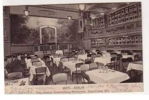 57557 Ak Berlin Unterhaltungs-Restaurant Wien Jägerstrasse 1910