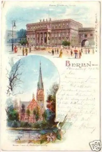 20694 Ak Lithographie Berlin Kaiser Friedrich Palais