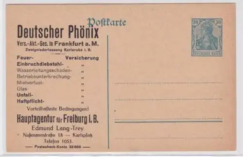 96995 DR Ganzsachen Postkarte P120 Zudruck dt. Phönix Versicherung AG Frankfurt