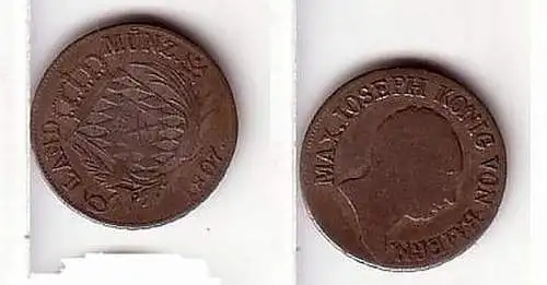 6 Kreuzer Silber Münze Bayern 1807