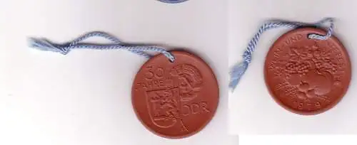 braune DDR Meissner Porzellan Medaille Wein- und Erntefest 1979 30 Jahre DDR