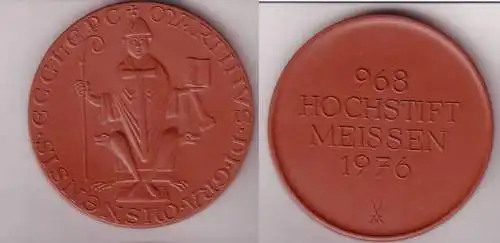 DDR Medaille aus Meissner Porzellan Hochstift Meissen 968-1976