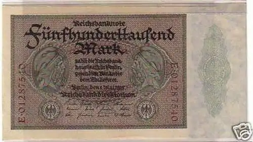 seltene Banknote 500000 Mark 1.5.1923 Rosenberg 87