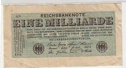 seltene Banknote 1 Milliarde 20.10.1923 Rosenberg 119