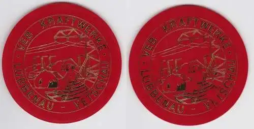 DDR Kunststoff Medaille Plakette VEB Kraftwerke Lübbenau-Vetschau (144903)