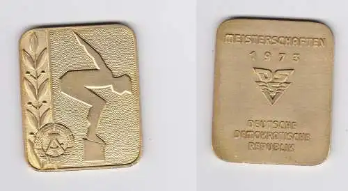 DDR Plakette DSSV Schwimm-Meisterschaften 1973 in Gold (116820)