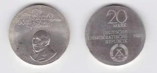 DDR Gedenk Münze 20 Mark Freiherr vom Stein 1981 (136754)