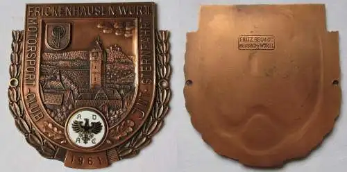 Plakette Internationale Sternfahrt Motorsport-Club Frickenhausen 1961 (144039)