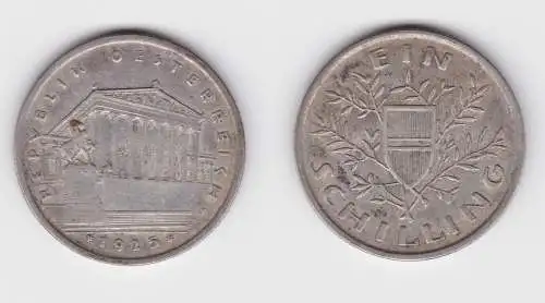 1 Schilling Silber Münze Österreich Parlamentsgebäude 1925 ss+ (154914)