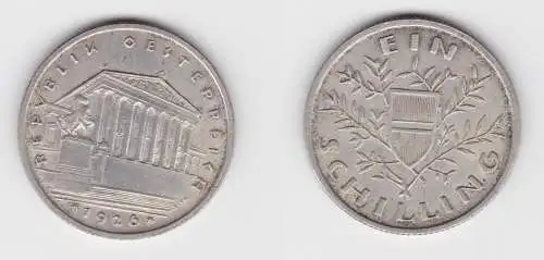 1 Schilling Silber Münze Österreich Parlamentsgebäude 1926 ss (154889)