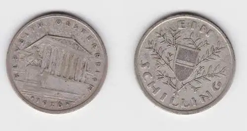 1 Schilling Silber Münze Österreich Parlamentsgebäude 1926 ss (154924)