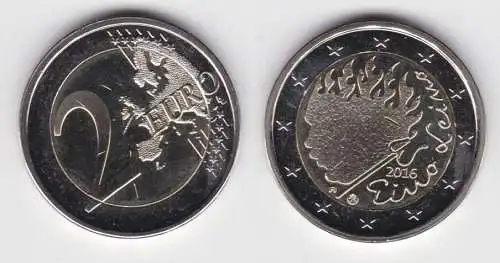 2 Euro Bi-Metall Münze Finnland 2016 Eino Leino (130773)