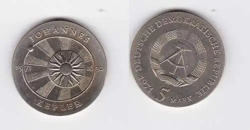 DDR Gedenk Münze 5 Mark Johannes Kepler 1971 Stempelglanz (128348)