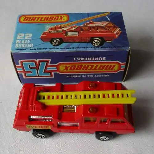 Matchbox Superfast Blaze Buster Nr. 22 Lesney Products 1975 OVP (117733)