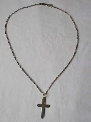 charmante Halskette mit Kreuz Anhänger 835er Silber (111476)