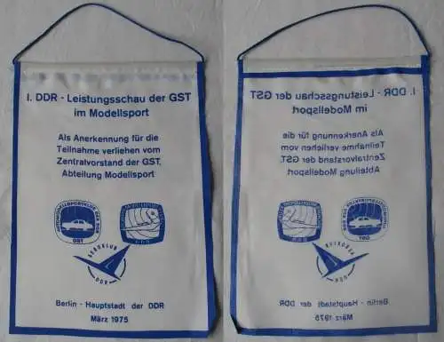 DDR Wimpel I. DDR-Leistungsschau der GST im Modellsport Berlin März 1975(128272)