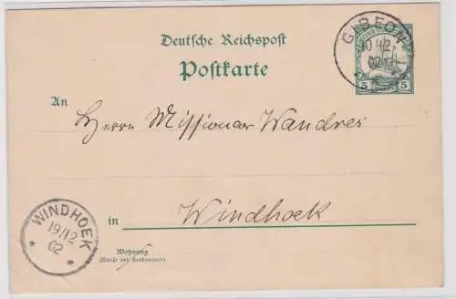 902082 Ganzsache P13 Deutsch Süd-Westafrika Namibia Stempel Gibeon 1902