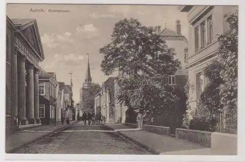 99632 Ak Aurich - Blick in die Kirchstraße um 1915