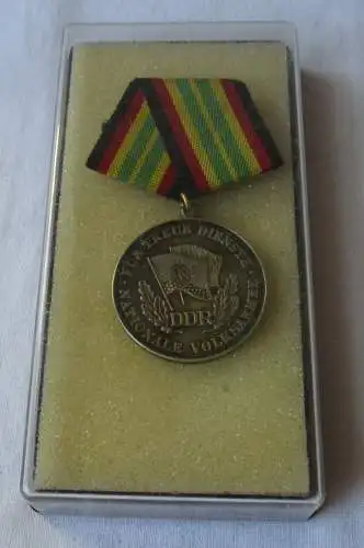 Medaille für treue Dienste in der NVA nat. Volksarmee in Gold im Etui (109056)