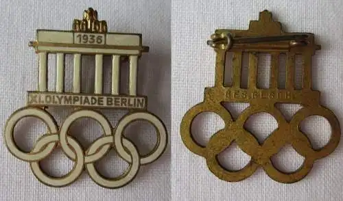 Emailliertes Abzeichen XI. Olympiade Berlin 1936 (162800)