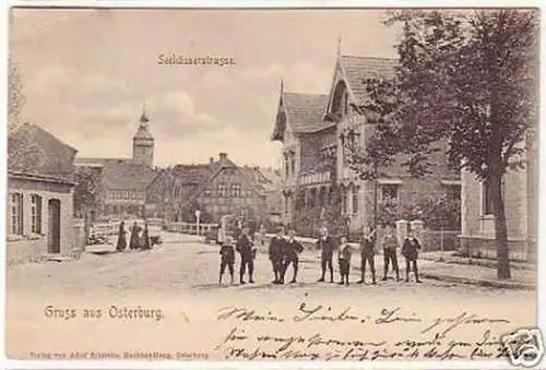 32347 Ak Gruß aus Osterburg Seehäuserstrasse 1901