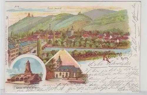 59323 Ak Lithographie Gruß aus Kelbra am Kyffhäuser 1901