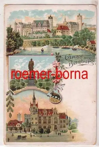 48699 Ak Lithografie Gruss aus Bernburg um 1900