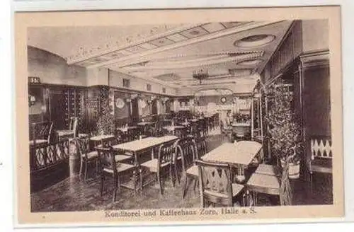 47217 Ak Halle a.S. Konditorei & Kaffeehaus Zorn um 1920