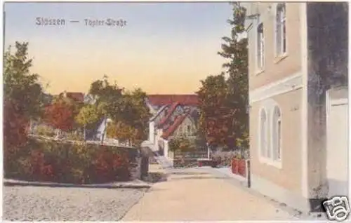 29503 Ak Stössen Töpfer Strasse um 1920