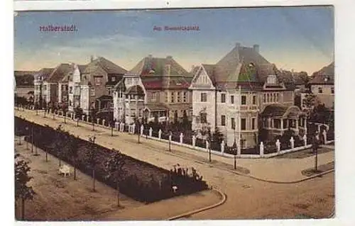 37485 Feldpost Ak Halberstadt am Bismarckplatz 1918