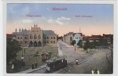 17899 Ak Halberstadt städtische Badeanstalt 1915