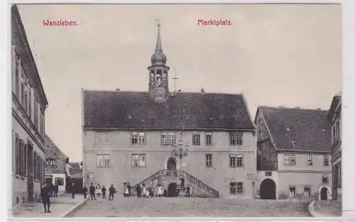 91104 Ak Wanzleben Marktplatz 1911