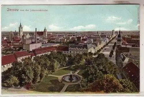 59938 Ak Dessau Totalansicht von der Johanniskirche um 1920