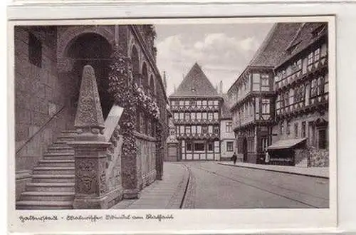 08915 Ak Halberstadt malerischer Winkel am Rathaus 1936