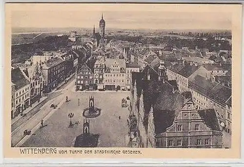 62564 Ak Wittenberg vom Turme der Stadtkirche gesehen um 1930