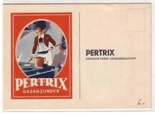 48182 Reklame Ak Pertrix Gasanzünder um 1930