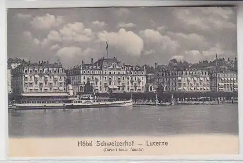 67087 Ak Lucerne Luzern in der Schweiz Hotel Schweizerhof um 1910