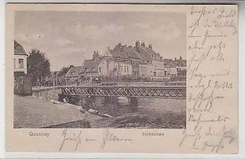 64338 Feldpost Ak Quesnoy Frankreich Stadtbrücke 1916