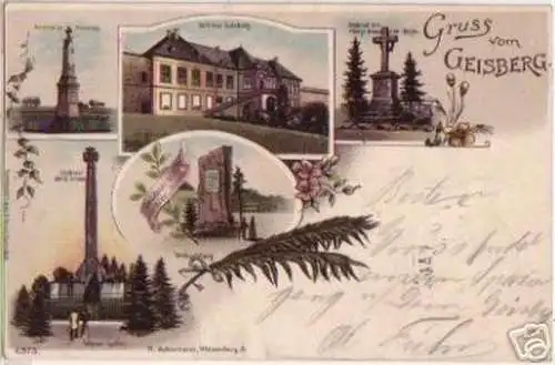 15566 Ak Lithographie Gruss vom Geisberg 1904