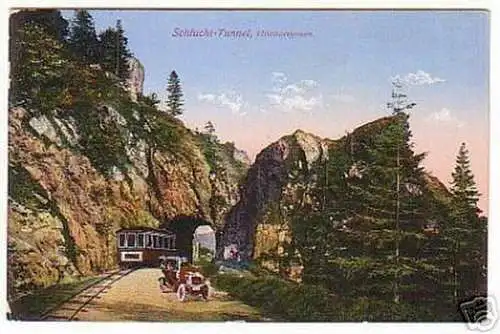 07123 Feldpost Ak Schlucht Tunnel Hochvogesen 1915