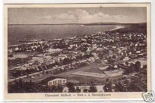 30753 Ak Ostseebad Ahlbeck Blick v.d. Bismarckwarte 1929