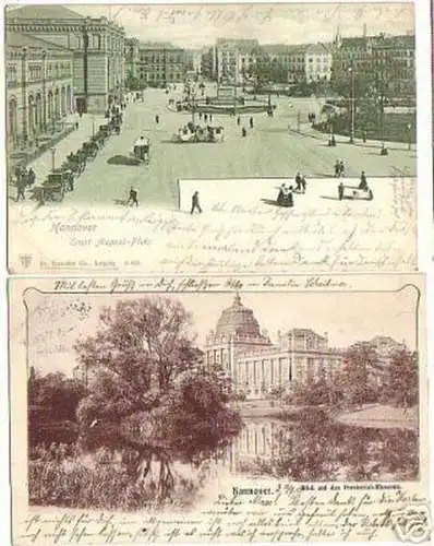 03990/2 Ak Hannover Ernst August Platz usw. um 1905